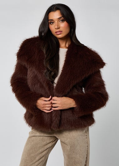 Urban Bliss Brown Faux Fur Jacket