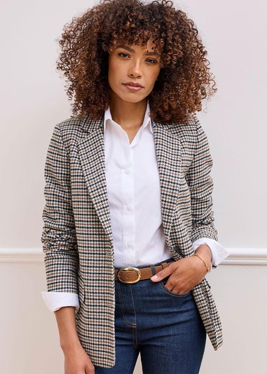 Cotton Traders Smoke Blue Check Blazer