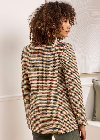 Cotton Traders Deep Khaki Check Blazer