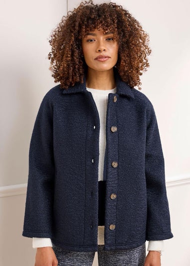 Cotton Traders Navy Fleece Jacket