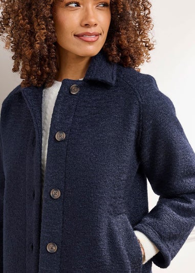 Cotton Traders Navy Fleece Jacket