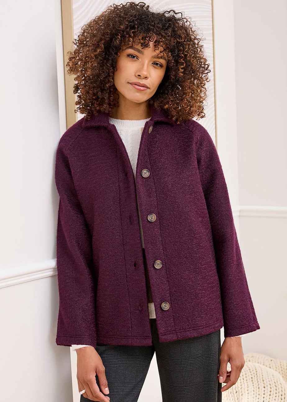 Cotton Traders Merlot Fleece Jacket