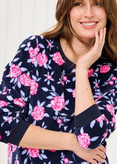 Cotton Traders Dark BlueShort Sleeve Woven PJ Set