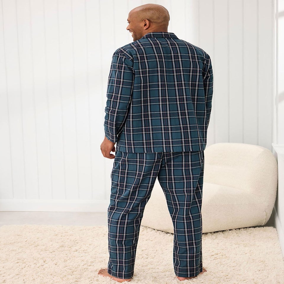 Cotton Traders Teal Short Sleeve Woven PJ Set