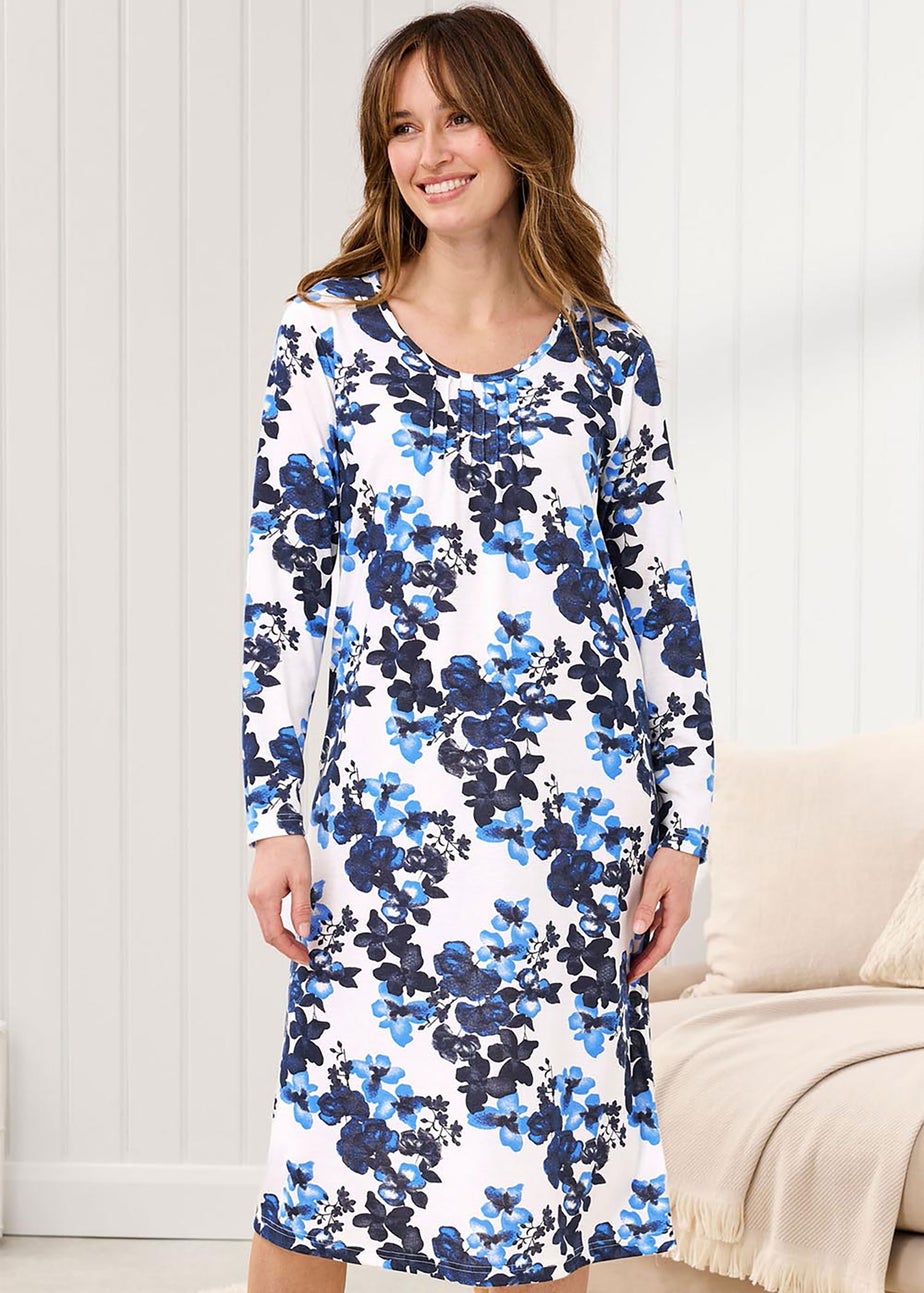 Cotton Traders Navy 2 Pack Jersey Nightdresses