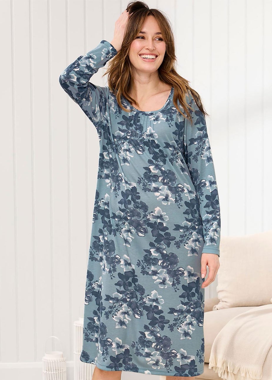 Cotton Traders Soft Spearmint 2 Pack Jersey Nightdresses