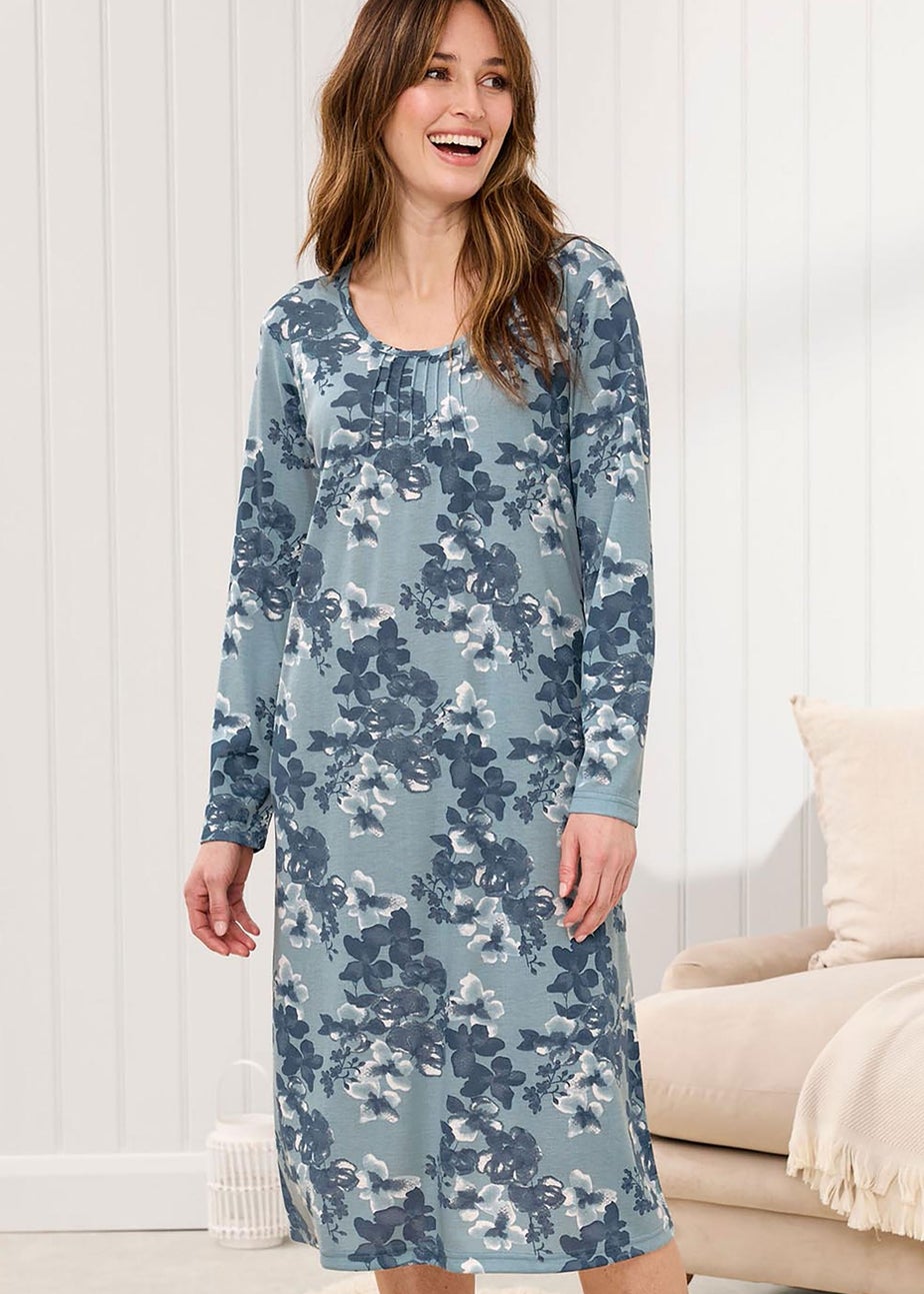 Cotton Traders Soft Spearmint 2 Pack Jersey Nightdresses