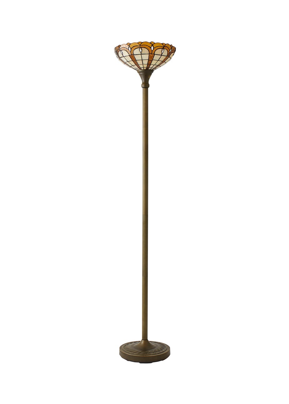 ValueLights Tiffany Jewel Stained Glass Uplighter Floor Lamp