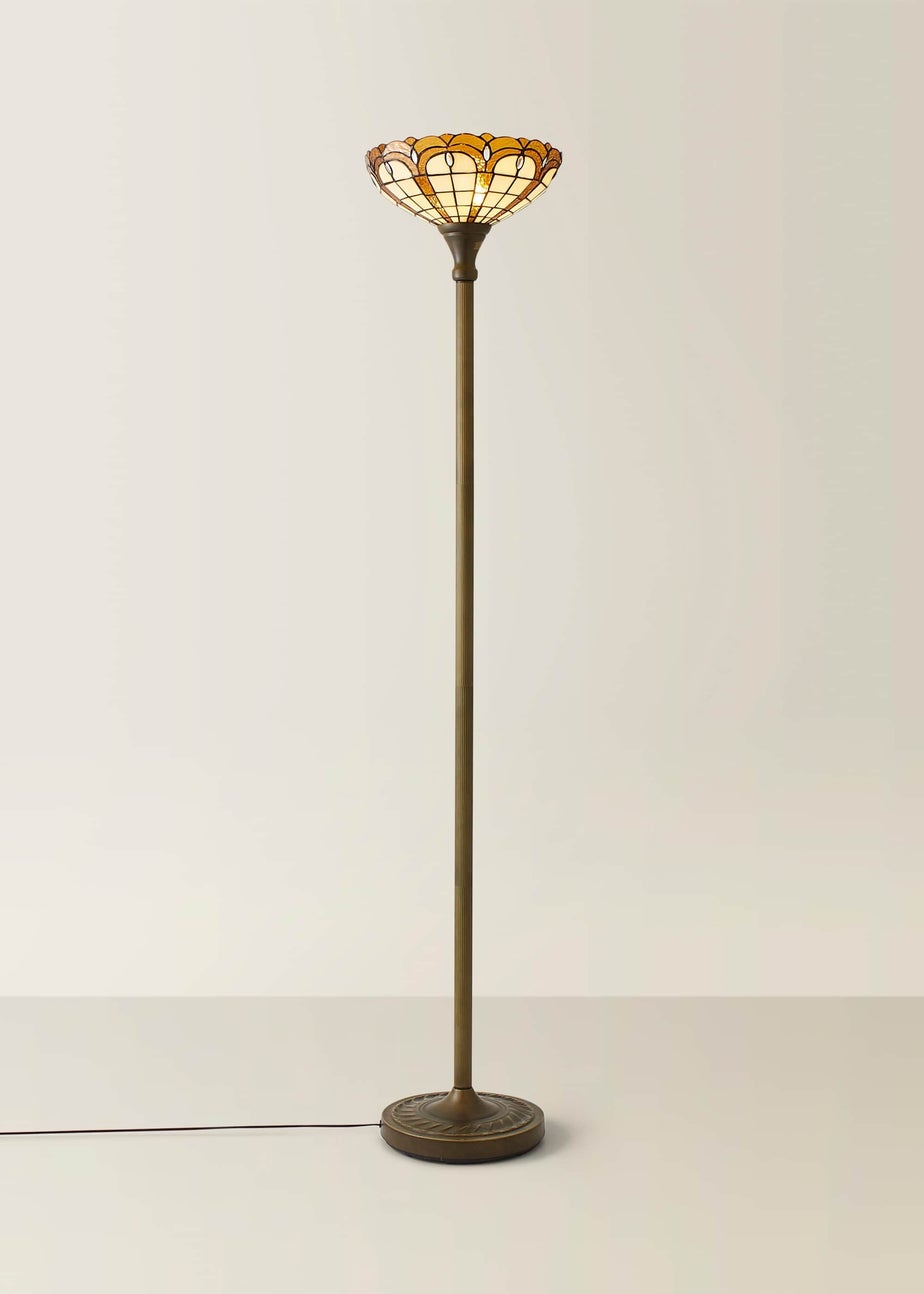 ValueLights Tiffany Jewel Stained Glass Uplighter Floor Lamp