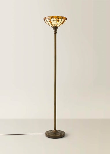 ValueLights Tiffany Jewel Stained Glass Uplighter Floor Lamp