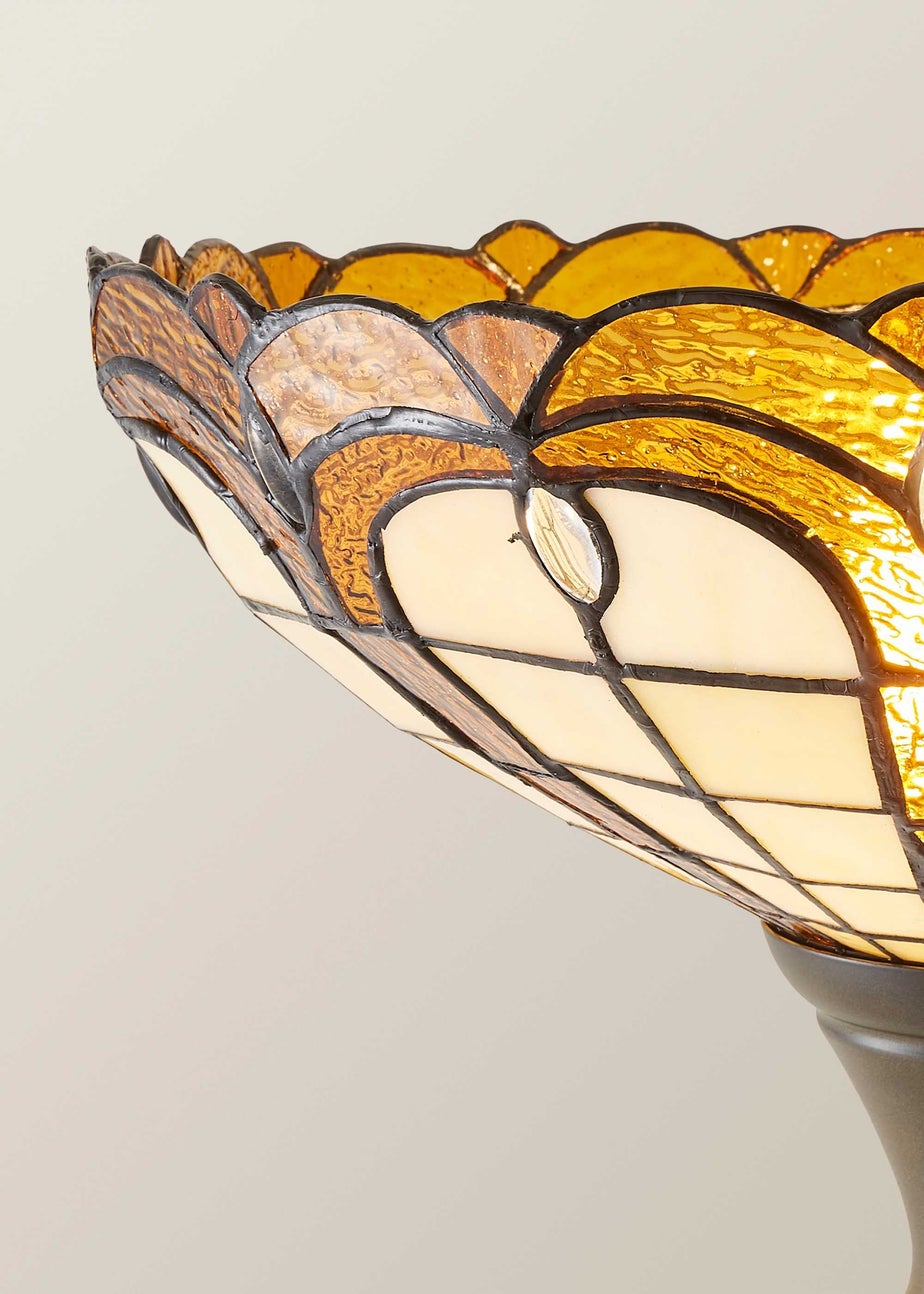 ValueLights Tiffany Jewel Stained Glass Uplighter Floor Lamp