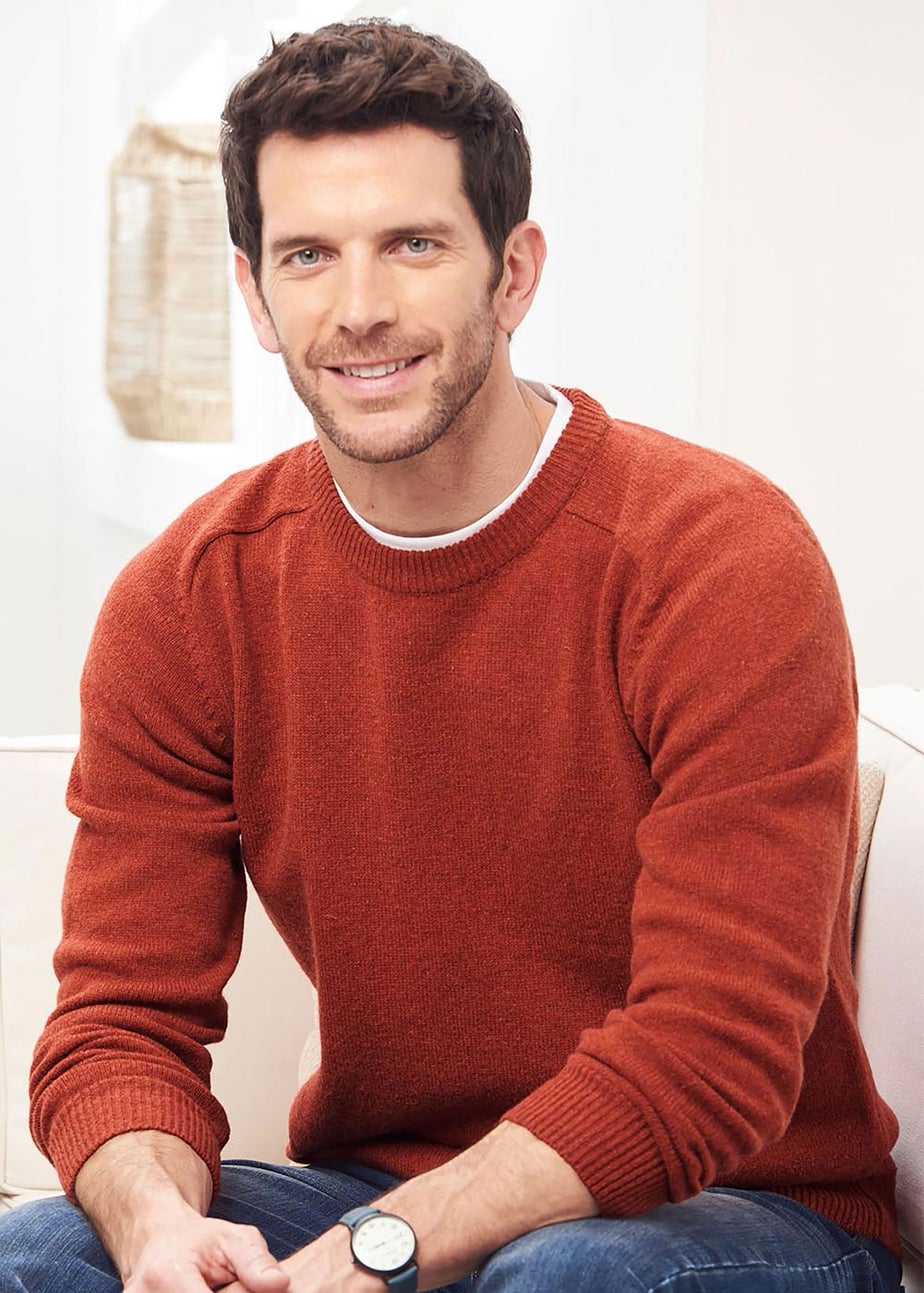 Cotton Traders Ginger Lambswool Rich Crew Neck Jumper