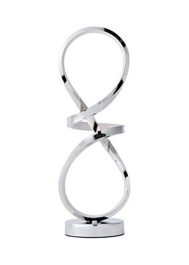 ValueLights Infinity Swirl Integrated LED Touch Dimmer Table Lamp