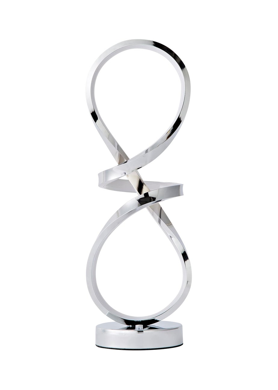 ValueLights Infinity Swirl Integrated LED Touch Dimmer Table Lamp