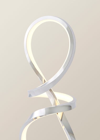 ValueLights Infinity Swirl Integrated LED Touch Dimmer Table Lamp