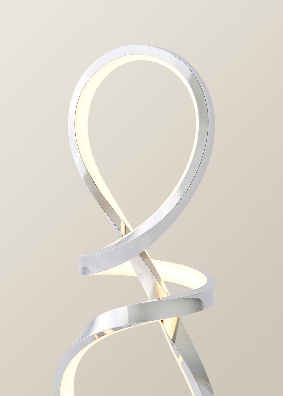 ValueLights Infinity Swirl Integrated LED Touch Dimmer Table Lamp