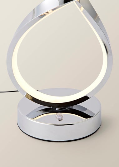 ValueLights Infinity Swirl Integrated LED Touch Dimmer Table Lamp