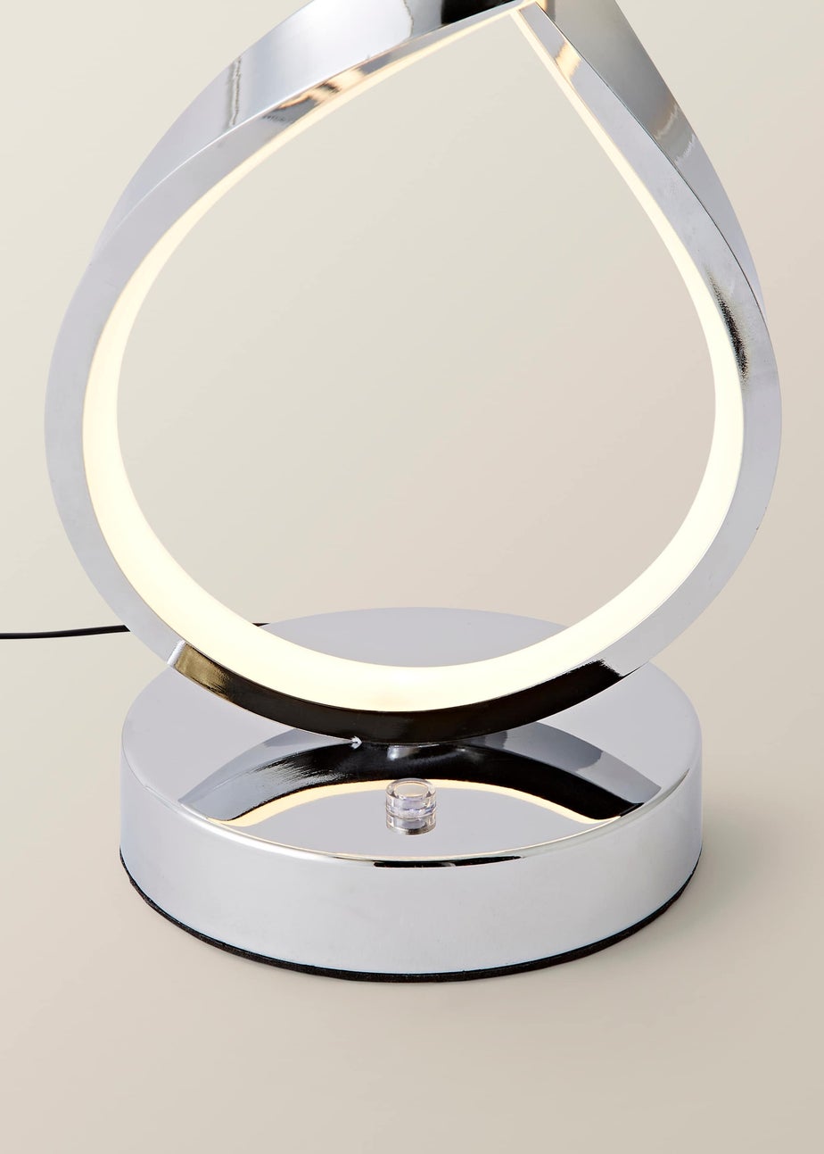 ValueLights Infinity Swirl Integrated LED Touch Dimmer Table Lamp