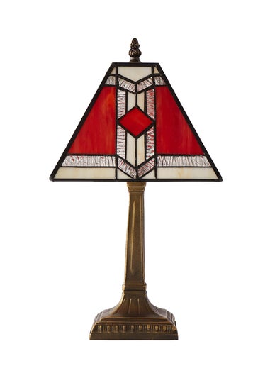 ValueLights Tiffany Aztec Stained Glass Table Lamp