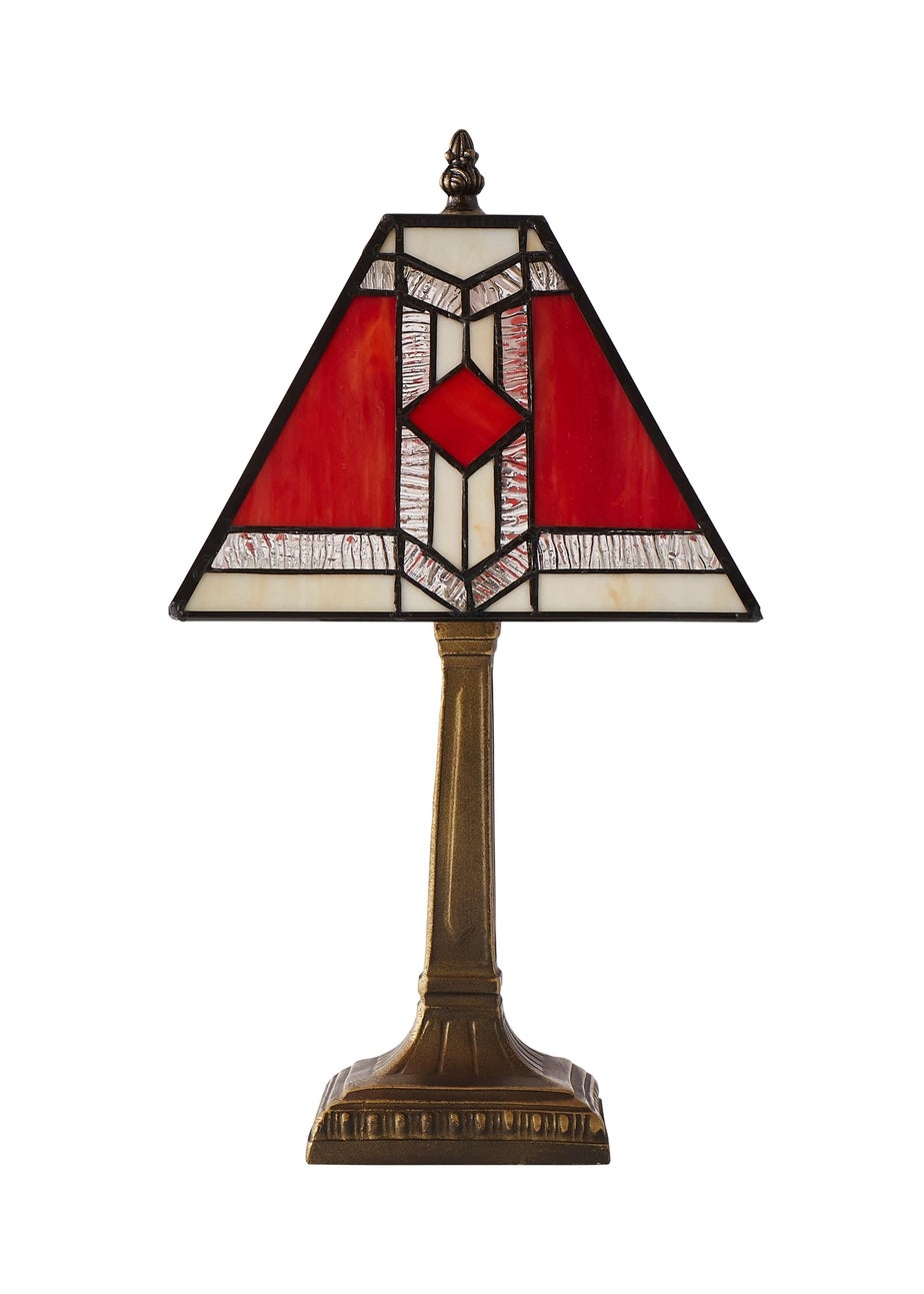 ValueLights Tiffany Aztec Stained Glass Table Lamp