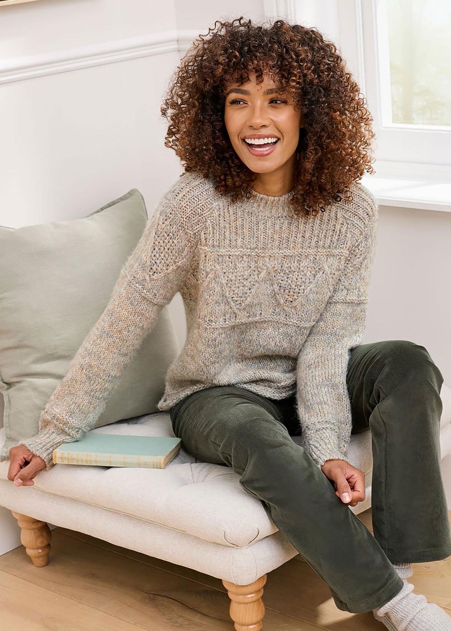 Cotton Traders Birch Cable Detail Jumper