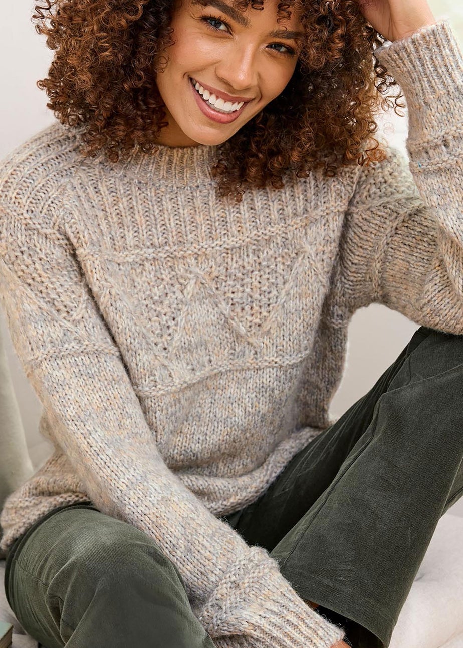 Cotton Traders Birch Cable Detail Jumper