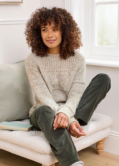 Cotton Traders Birch Cable Detail Jumper