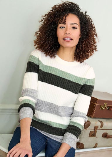 Cotton Traders Grey Marl Cosy Crew Neck Jumper