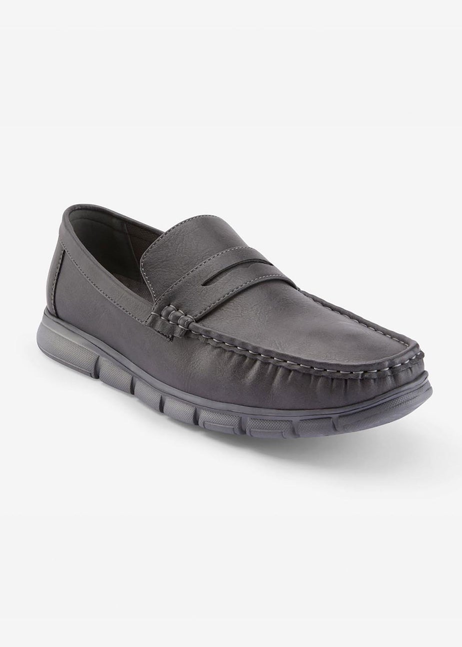 Cotton Traders Grey Lightweight Flexisole Loafers