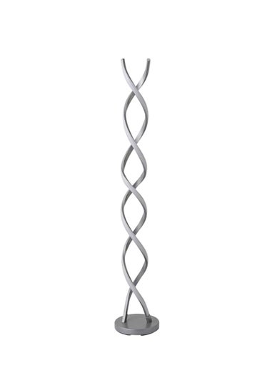 ValueLights Infinity Double Twist Integrated LED Grey Floor Lamp