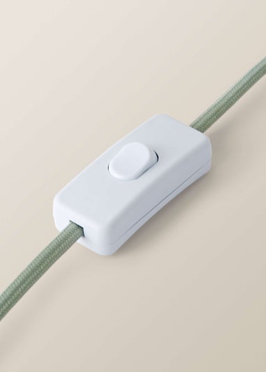 ValueLights Everie Green Stripe Table Lamp with Scallop Shade