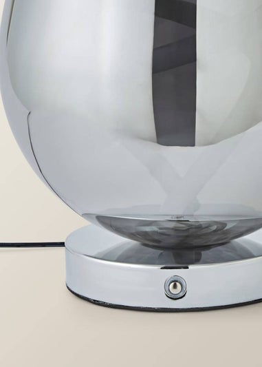 ValueLights Helix Smoked Glass Integrated LED Table Lamp