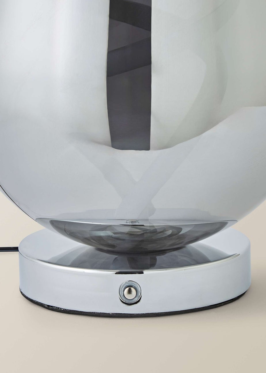 ValueLights Helix Smoked Glass Integrated LED Table Lamp