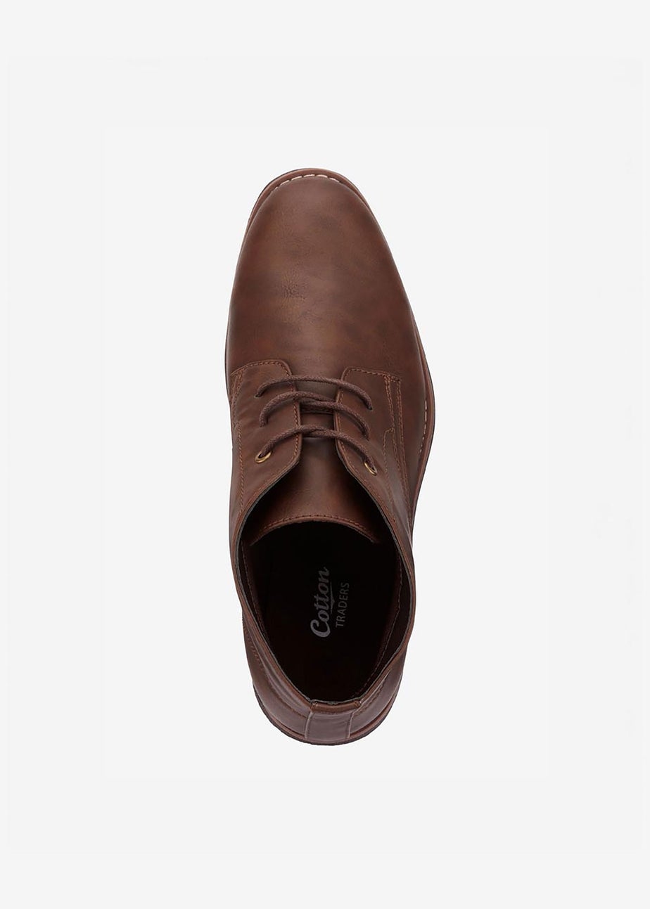 Cotton Traders Brown Lace Up Desert Boots