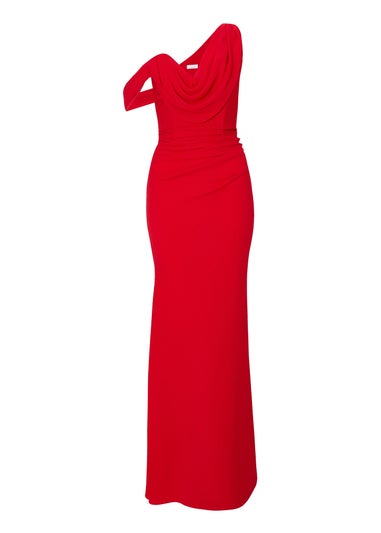 Quiz Red Drop Sleeve Maxi Dress