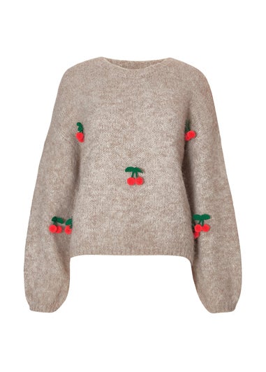 Quiz Stone Cherry Knit Jumper