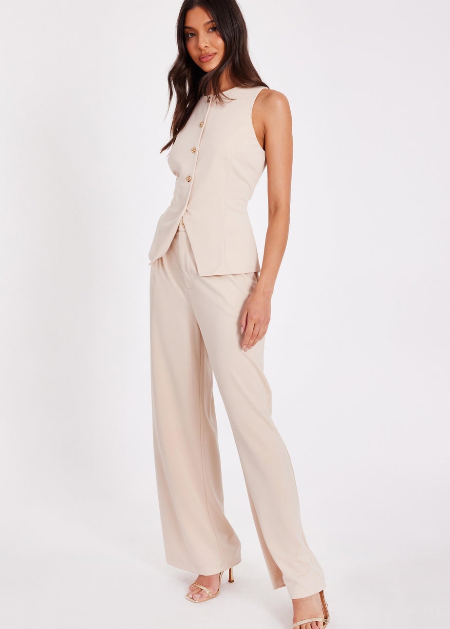 Quiz Stone Button Front Waistcoat