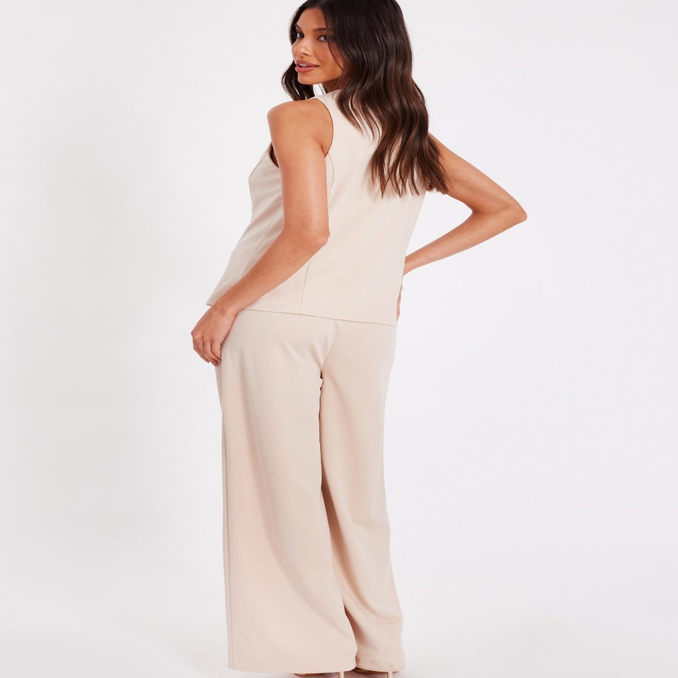 Quiz Stone Button Front Waistcoat