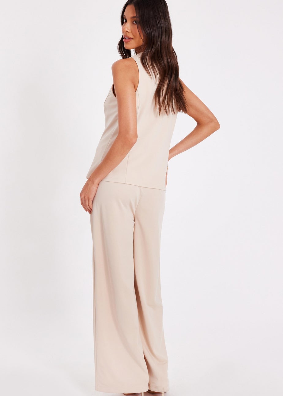 Quiz Stone Button Front Waistcoat