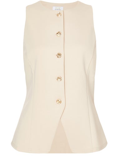 Quiz Stone Button Front Waistcoat