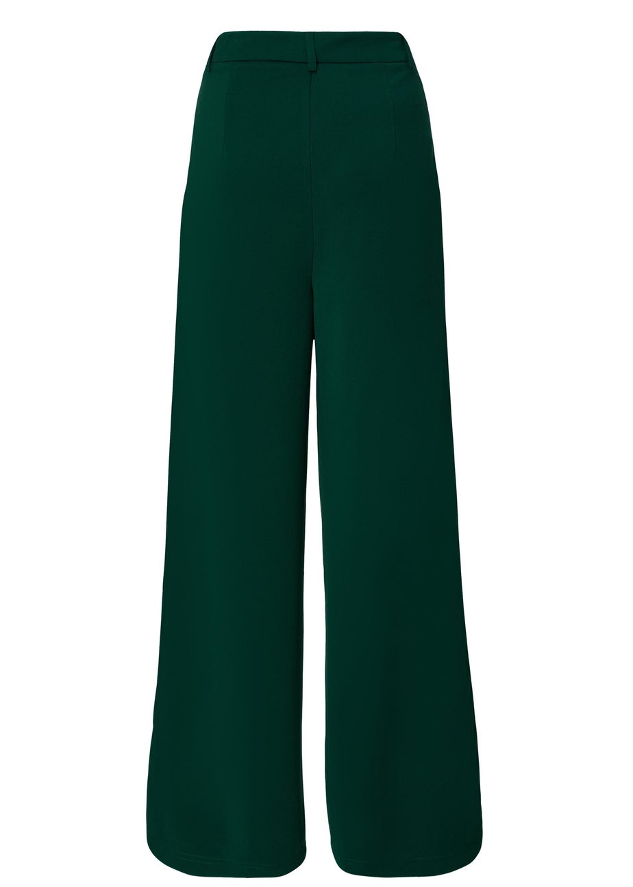 Quiz Green Wide Leg Trousers