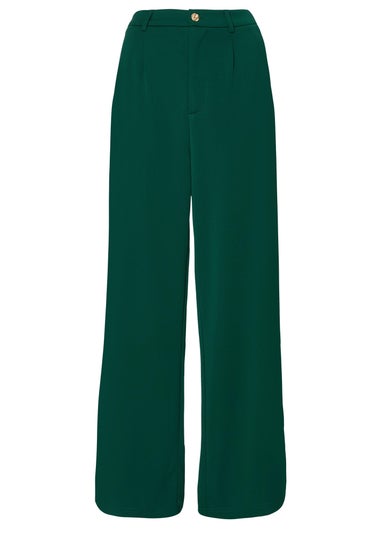 Quiz Green Wide Leg Trousers