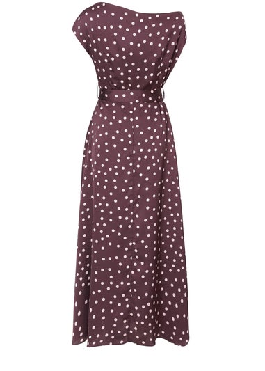 Quiz Red Polka Dot Midaxi Dress