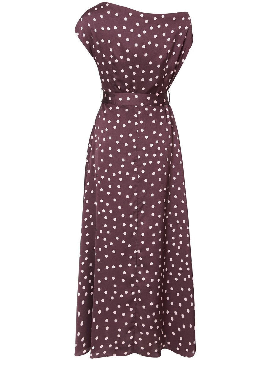 Quiz Red Polka Dot Midaxi Dress
