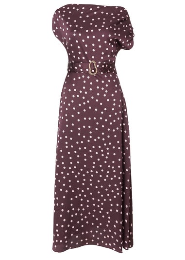 Quiz Red Polka Dot Midaxi Dress