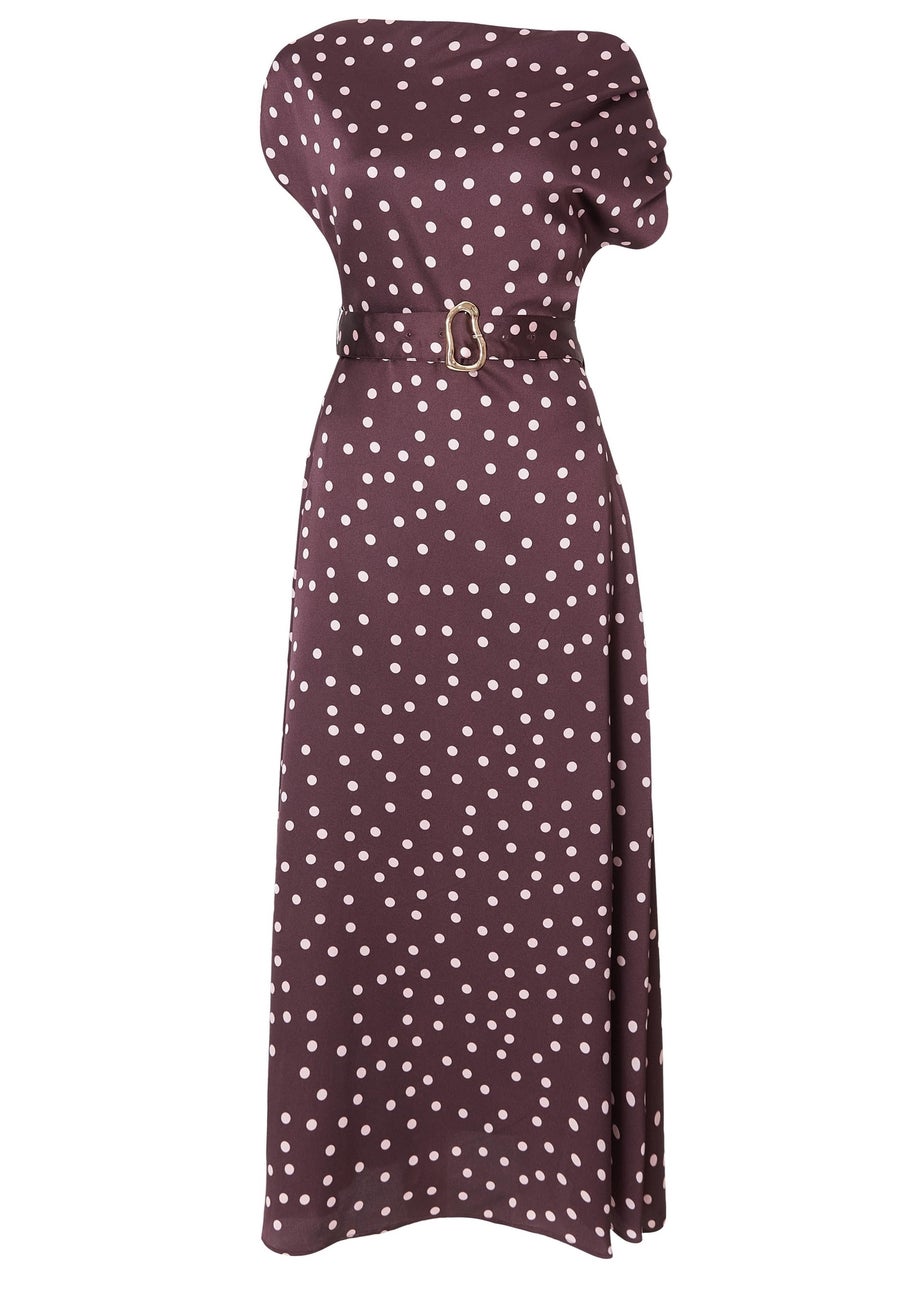 Quiz Red Polka Dot Midaxi Dress