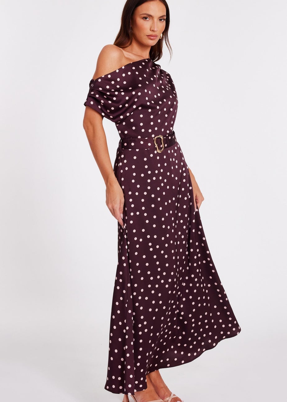 Quiz Red Polka Dot Midaxi Dress
