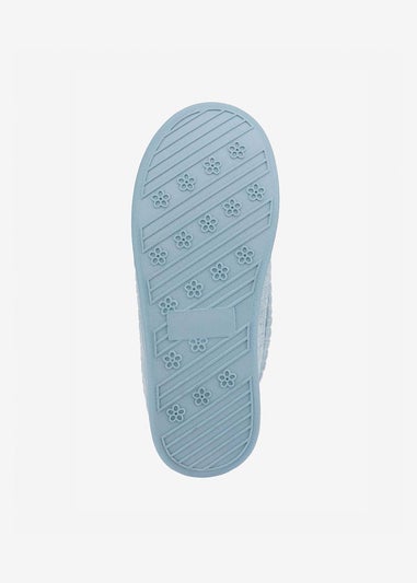 Cotton Traders Blue Haze Knot Cord Slippers