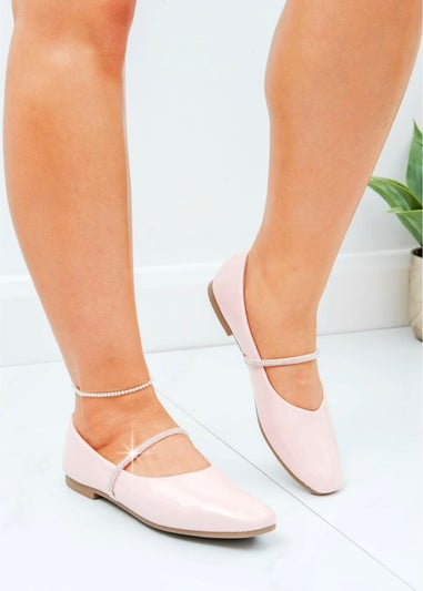 Love Lemonade Pink Crystal Belle Dolly Shoes