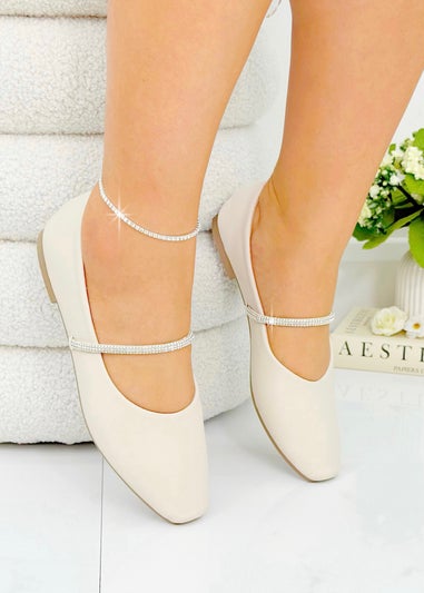 Love Lemonade Nude Crystal Belle Dolly Shoes